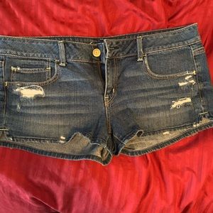 American Eagle distressed jean shorts, 12